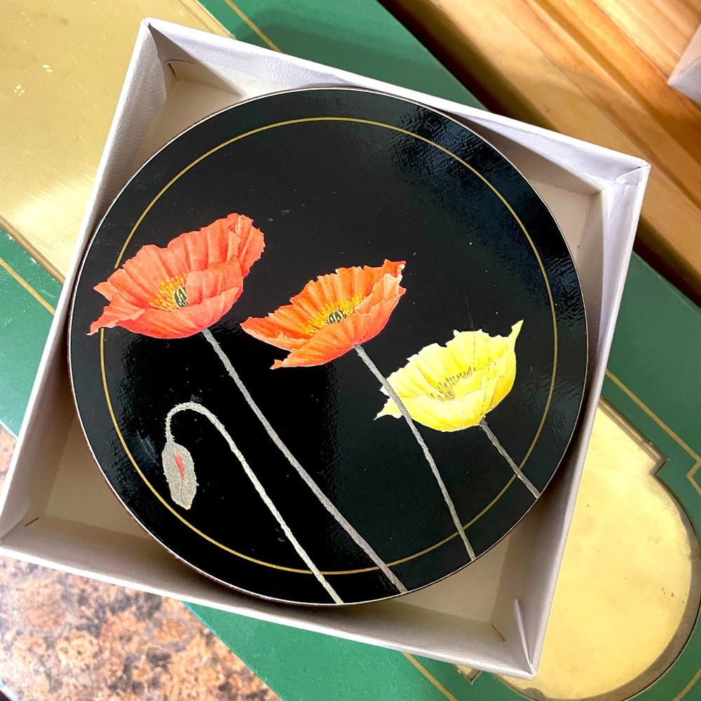 BNIB Vintage 1990’s ‘Jason’ Designer Collection Floral Motif Coaster Set